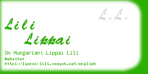 lili lippai business card